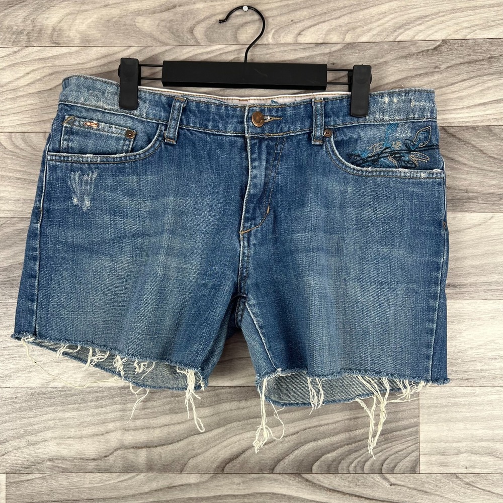 Joe's Jeans Blue Distressed Denim Cutoff Shorts